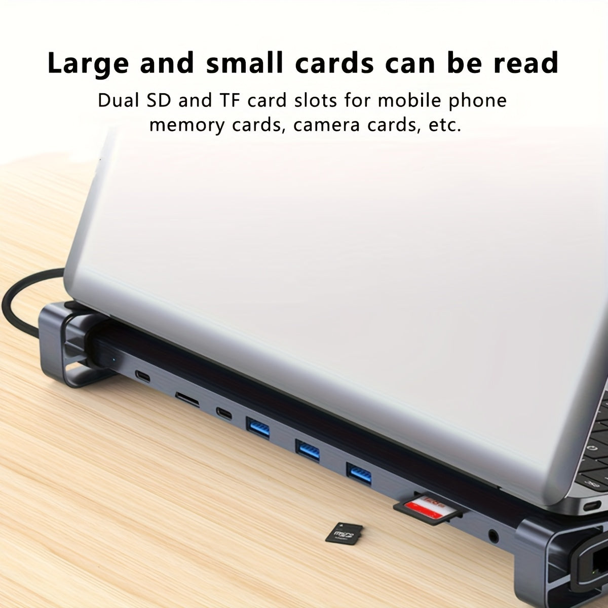 10-in-1 USB-C Docking Station for MacBook Windows 4K HDMI 100W PD Ethernet SD TF Card