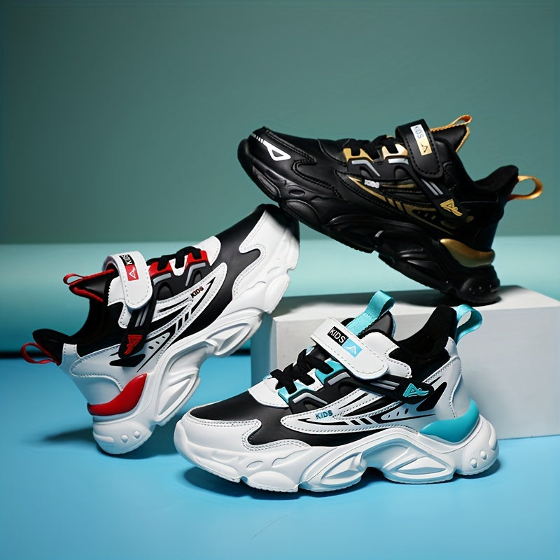 Boys All-Season Microfiber Leather Casual Sports Shoes with EVA Sole