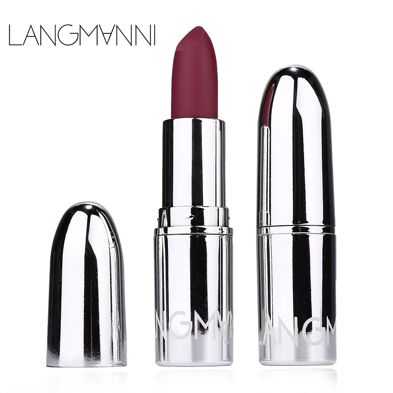 Women's Velvet Lipstick 8-Color Matte Silvery Tube Makeup