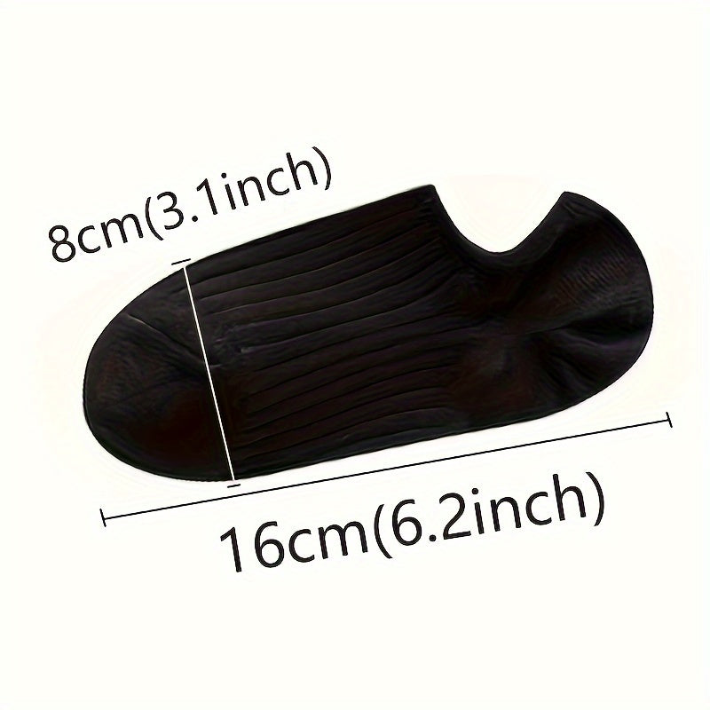 Men's Invisible Socks 5 Pairs Breathable Sweat-Resistant Anti-Odor Solid