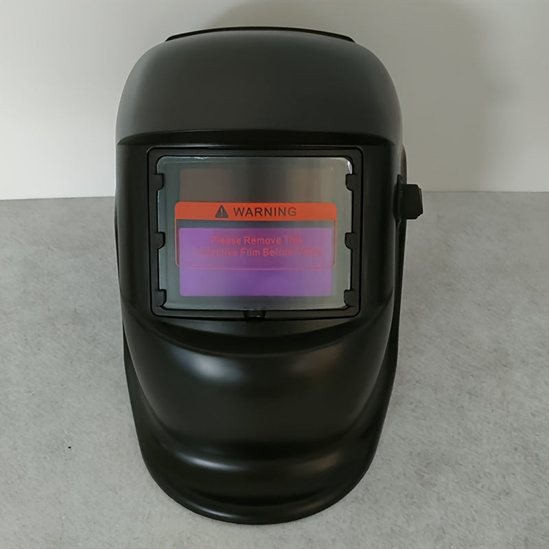 Solar-Powered Welding Helmet with Adjustable Shade UV IR Protection Lightweight Plastic
