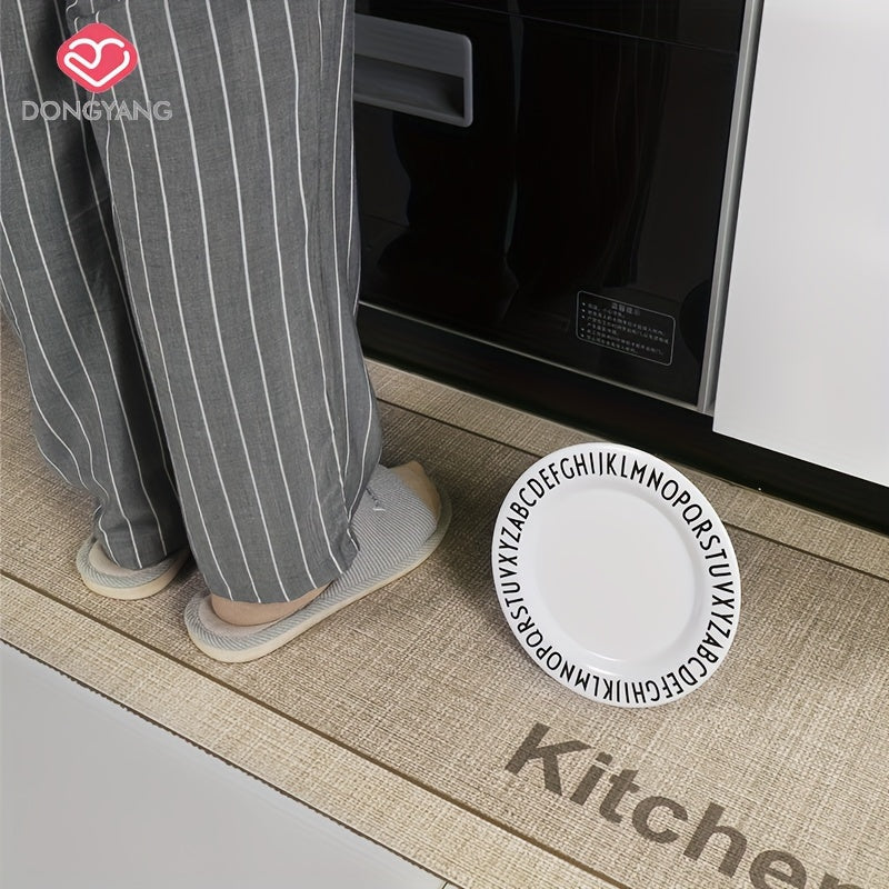 Kitchen Rug Faux Leather Water-Resistant Non-Slip Washable Floor Mat Durable Oil-Proof Runner