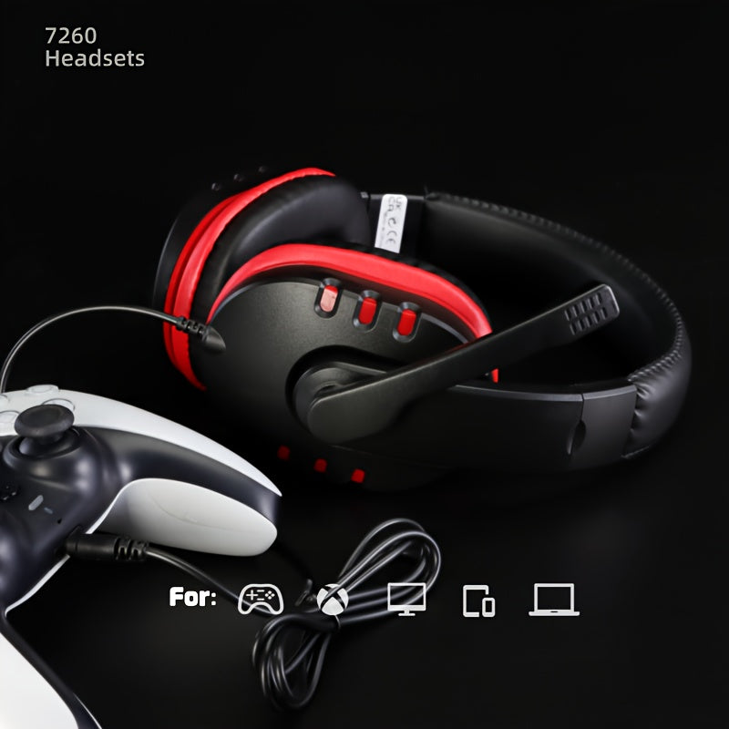 Auriculares para juegos con cable de graves pesados y conector de 3.5mm para PS4, Xbox One y PC