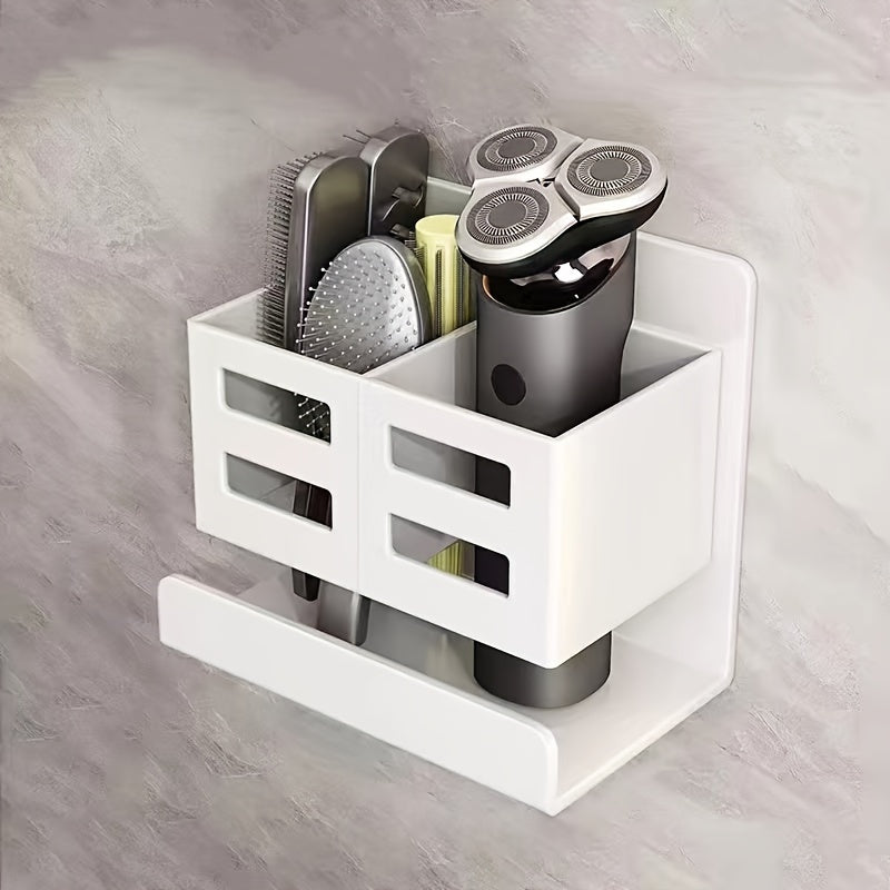 Plastic Bathroom Shelf Organizer for Toothbrush Toothpaste Razor Hair Dryer Kitchen Bathroom Storage 1PC