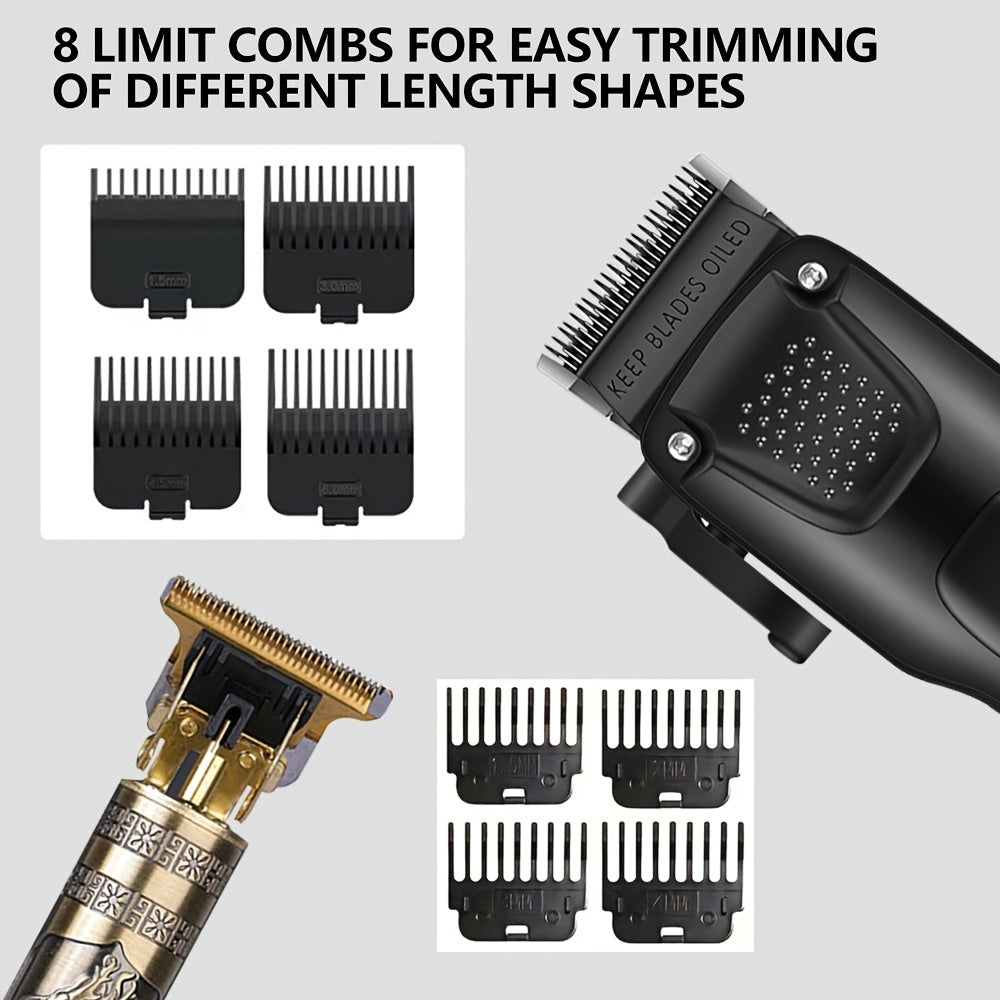 2 dona Elektrik soch kesish moslamasi to'plami USB qayta zaryadlanadigan litiy batareya aniq kesish