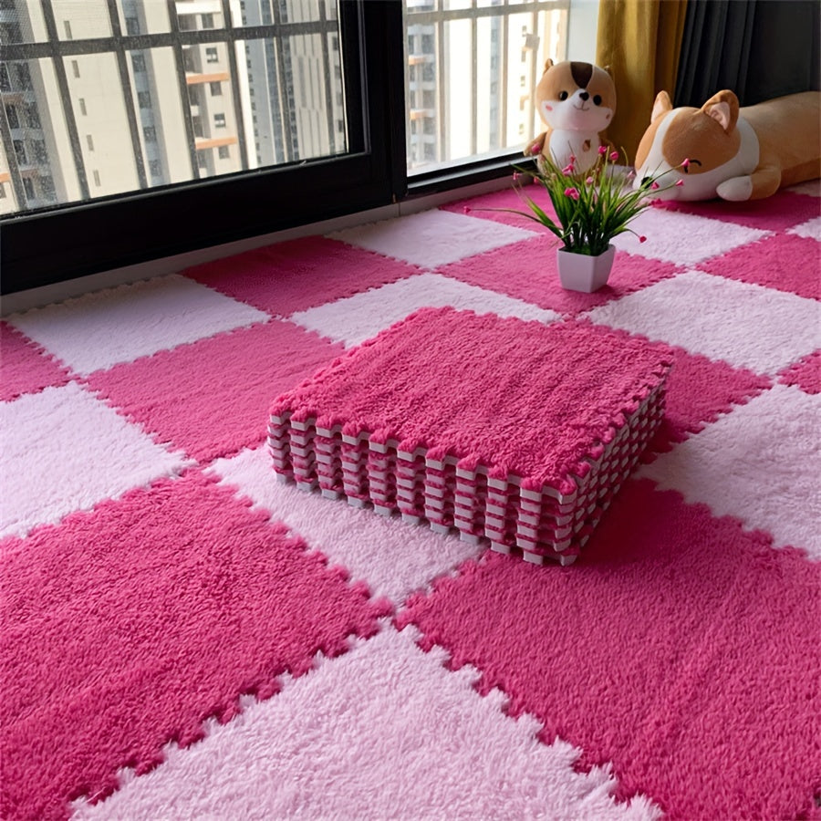 Ichki foydalanish uchun 12 ta bir-biriga mos keladigan EVA ko'pikli mozaika matolari to'plami 29.97cm