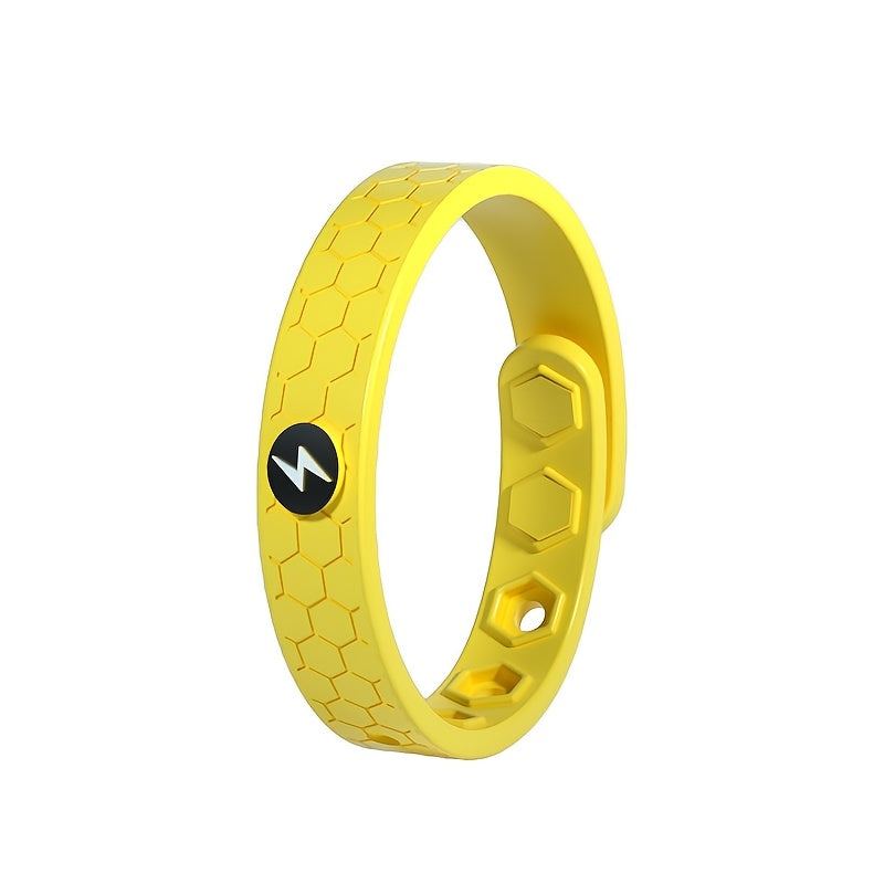 Silicone Wristband Honeycomb Design Electrostatic Radiation Protection Water Resistant Outdoor Sports