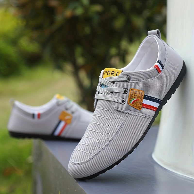 Men's Canvas Loafers Lightweight Breathable Non-Slip Casual Shoes for Outdoor Activities