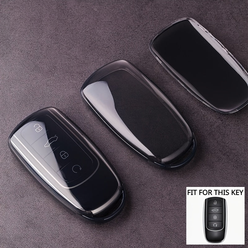 Luxury TPU Car Key Fob Cover Black Full Protection Remote Case