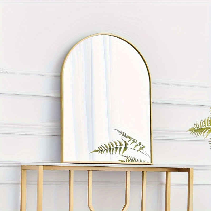 Arch-Shaped Wall-Mounted Makeup Mirror with Aluminum Frame Shatterproof