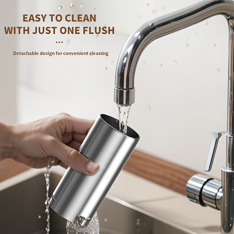 Electric Noodle Maker with Digital Display, Rechargeable USB, Stainless Steel