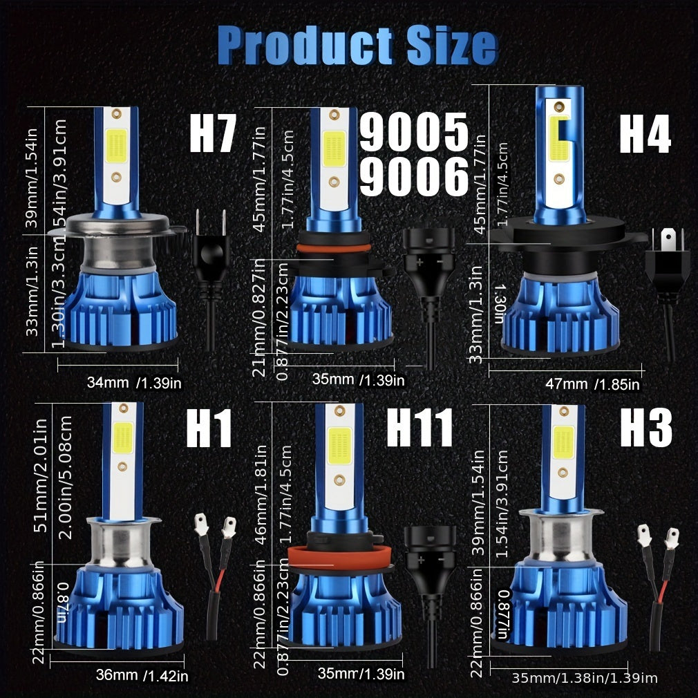 Car LED Headlight Bulbs 60W 20000LM Auto Lamp H1 H3 H4 H7 HB3 HB4