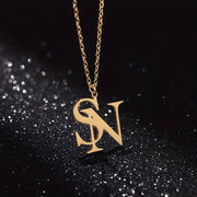 Women’s Custom Initial Necklace Stainless Steel Personalized Letter Pendant Gift Jewelry