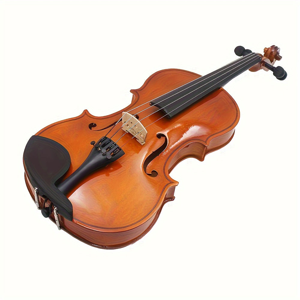 Full Size Violin for Beginners and Professionals Durable Wood Rich Tone Includes Case Rosin Extra Bow Hair