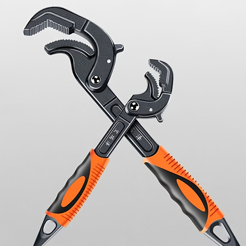 Multifunctional Pipe Pliers with Adjustable Wrench and Automatic Lock for DIY Maintenance