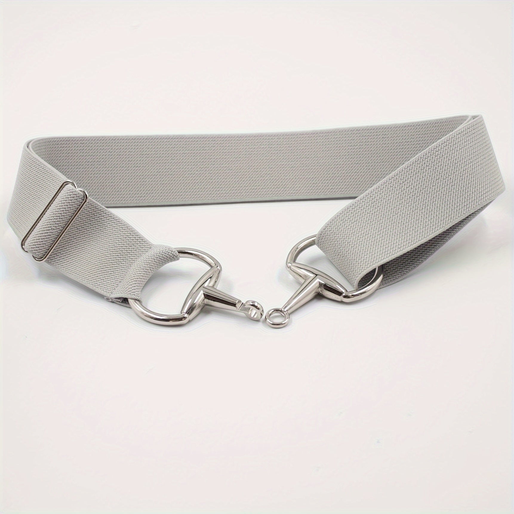 Women's Elastic Waist Belt with Metal Buckle Adjustable Stretchable Accessory