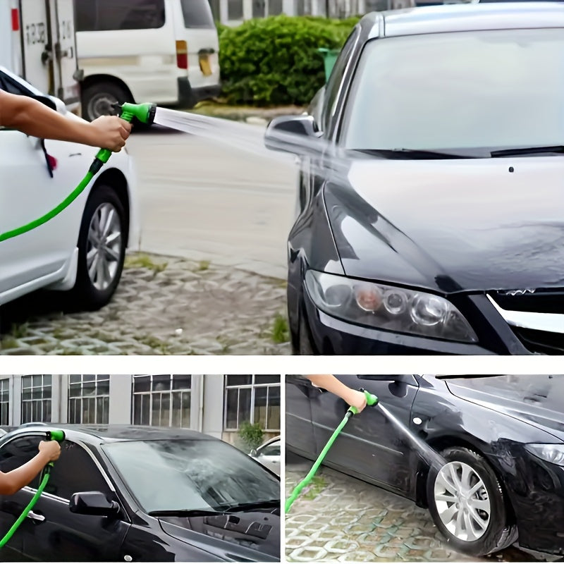 Vibrant Green Expandable Garden Hose 7.62m 15.24m 22.86m 30.48m with Multi-Purpose Sprayer