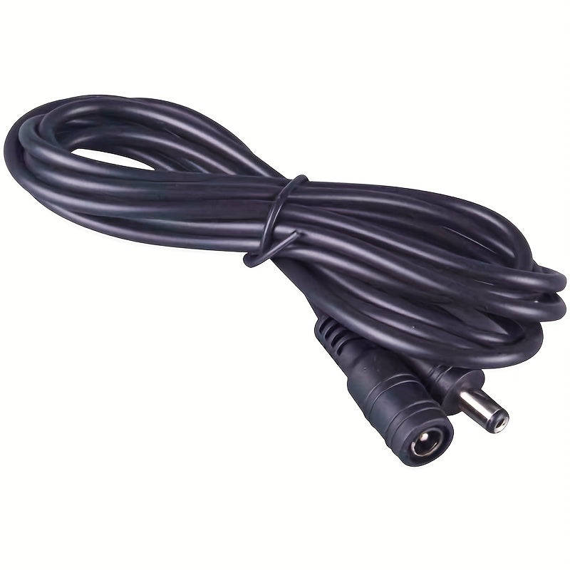 Cable de extensión de corriente continua de 5.5x2.1mm macho a hembra, aislado de PVC, para cámaras de vigilancia y iluminación LED