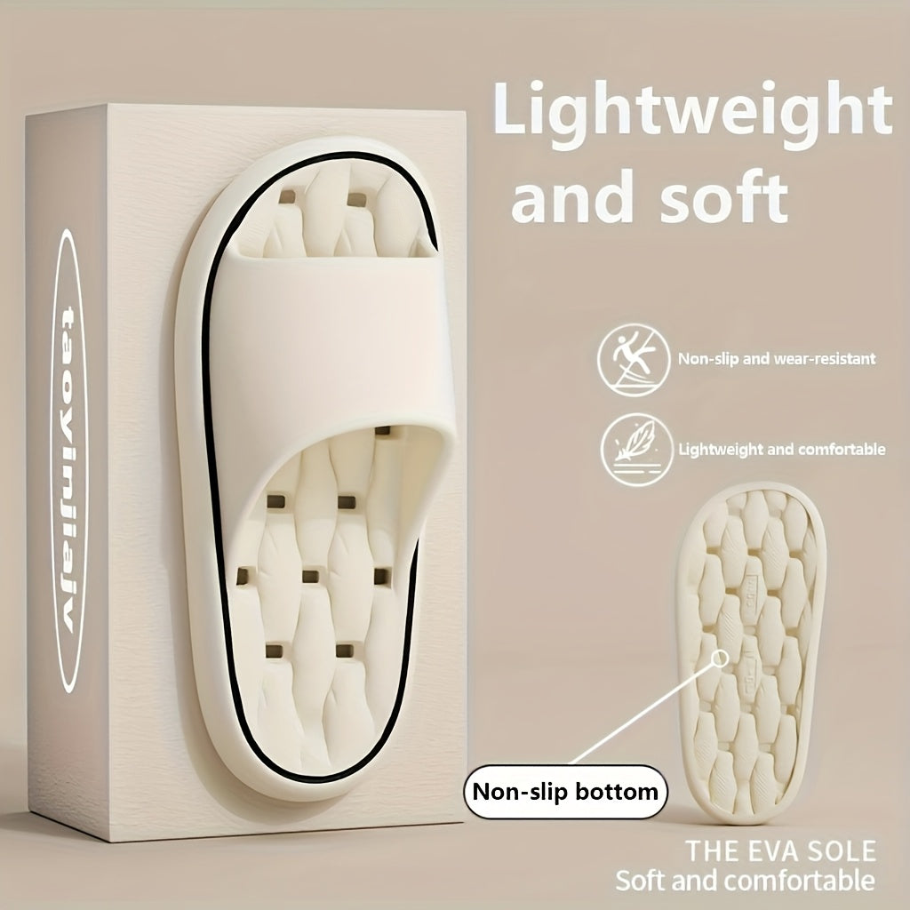 Zapatillas de casa de color sólido de EVA para mujer, cómodas para todas las estaciones, calzado interior cómodo