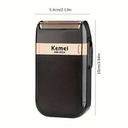 Kemei USB zaryadlanadigan ikki qirrali qirqiç, zanglamas po'latdan yasalgan qirqiqlar va tez zaryad bilan