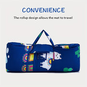 Microfiber Nap Mat for Children 3-6 with Removable Pillow and Carry Handle Blue