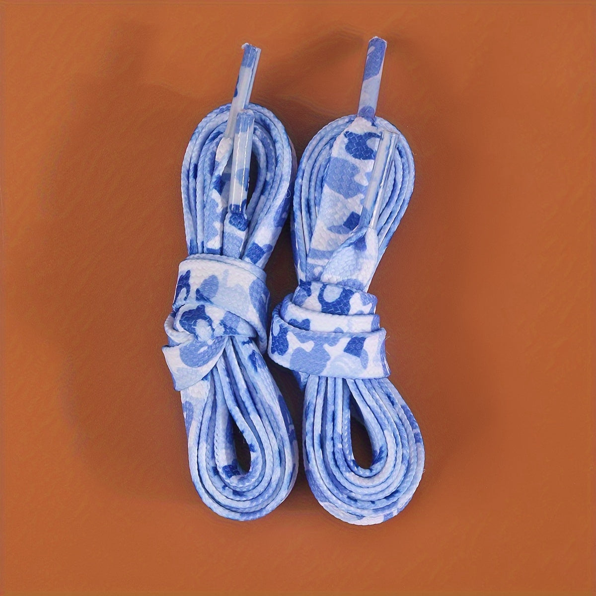 Unisex Camouflage Printed Shoelaces Durable Polyester for Sneakers and Canvas Shoes