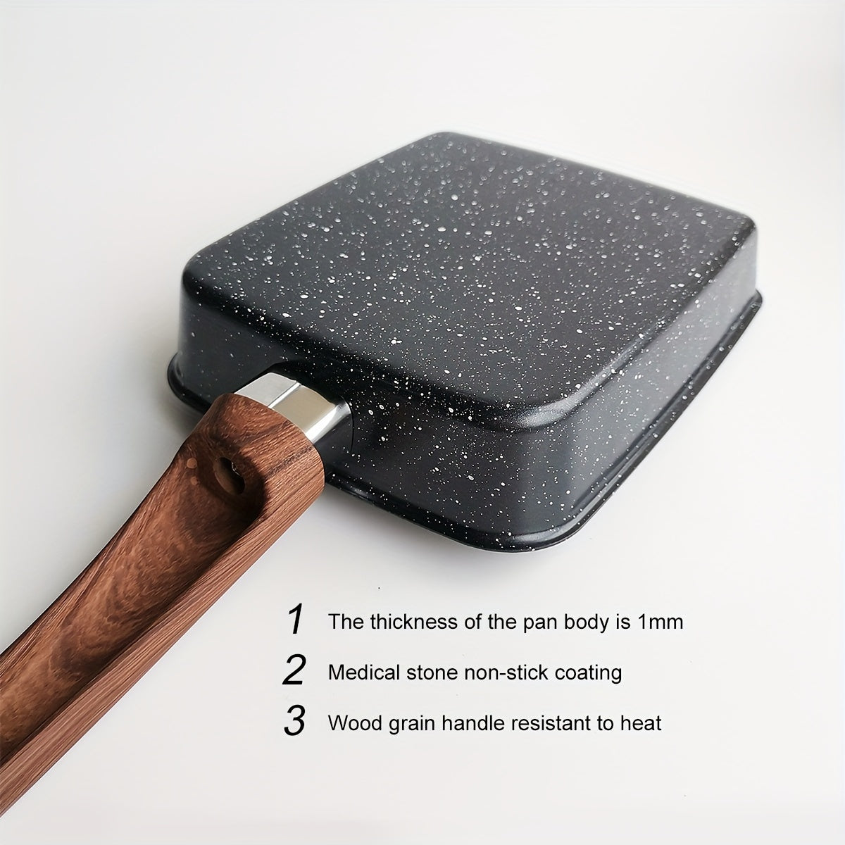 Yaponcha Tamagoyaki qozon to'plami, silikon spatula bilan - mukammal tuxum va omletlar uchun yopishmaydigan quyma temir qozon, osonlik bilan idish-tovoq tozalovchi mashinada tozalanadi.