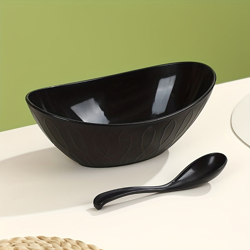 Juego de 2 cuencos de trigo plateados con cuchara, reutilizables, irrompibles, ligeros, utensilios de cocina para ensaladas, postres y pasta