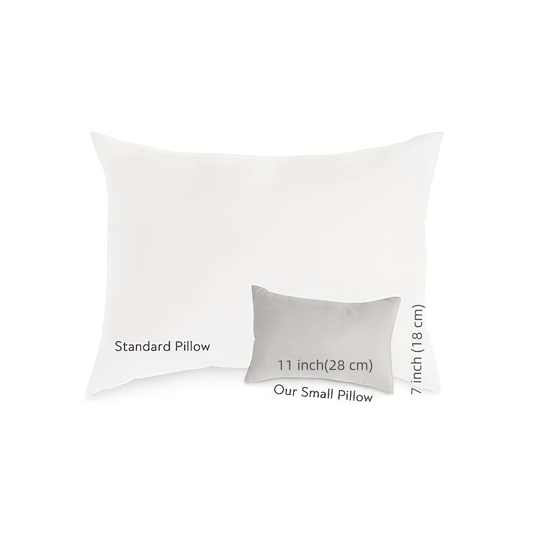 Gray Mini Pillows 27.94cm x 17.78cm Microfiber Cover Soft Polyester Filling Travel Support