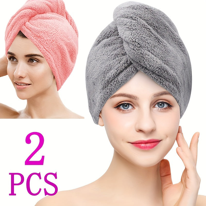 Microfiber Hair Towel for Fast Drying Anti-Frizz and Static Bathroom Use