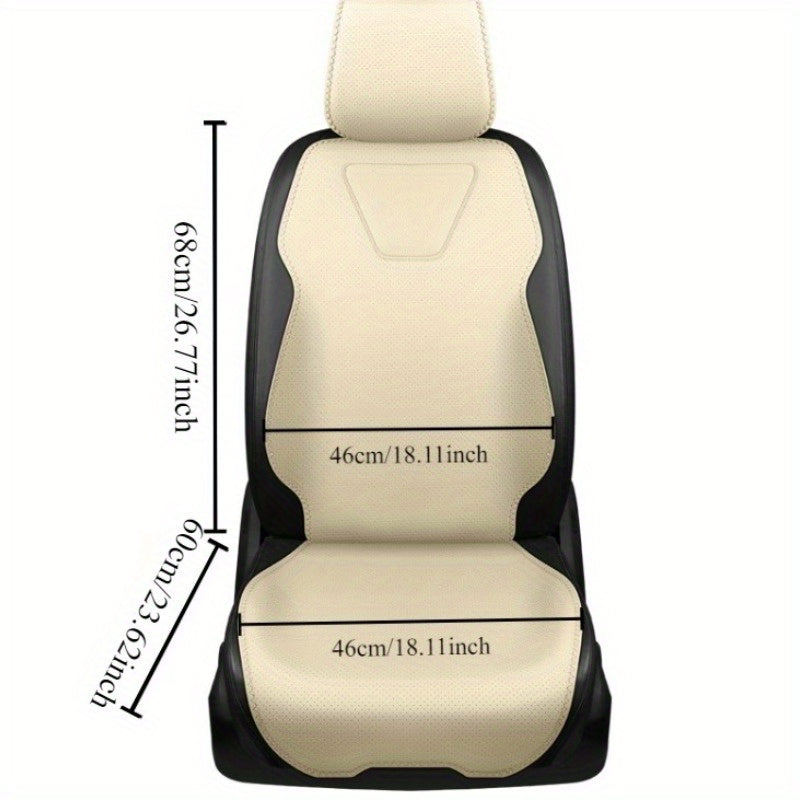 All-Season Full Leather Car Seat Cover Soft Fit Universal