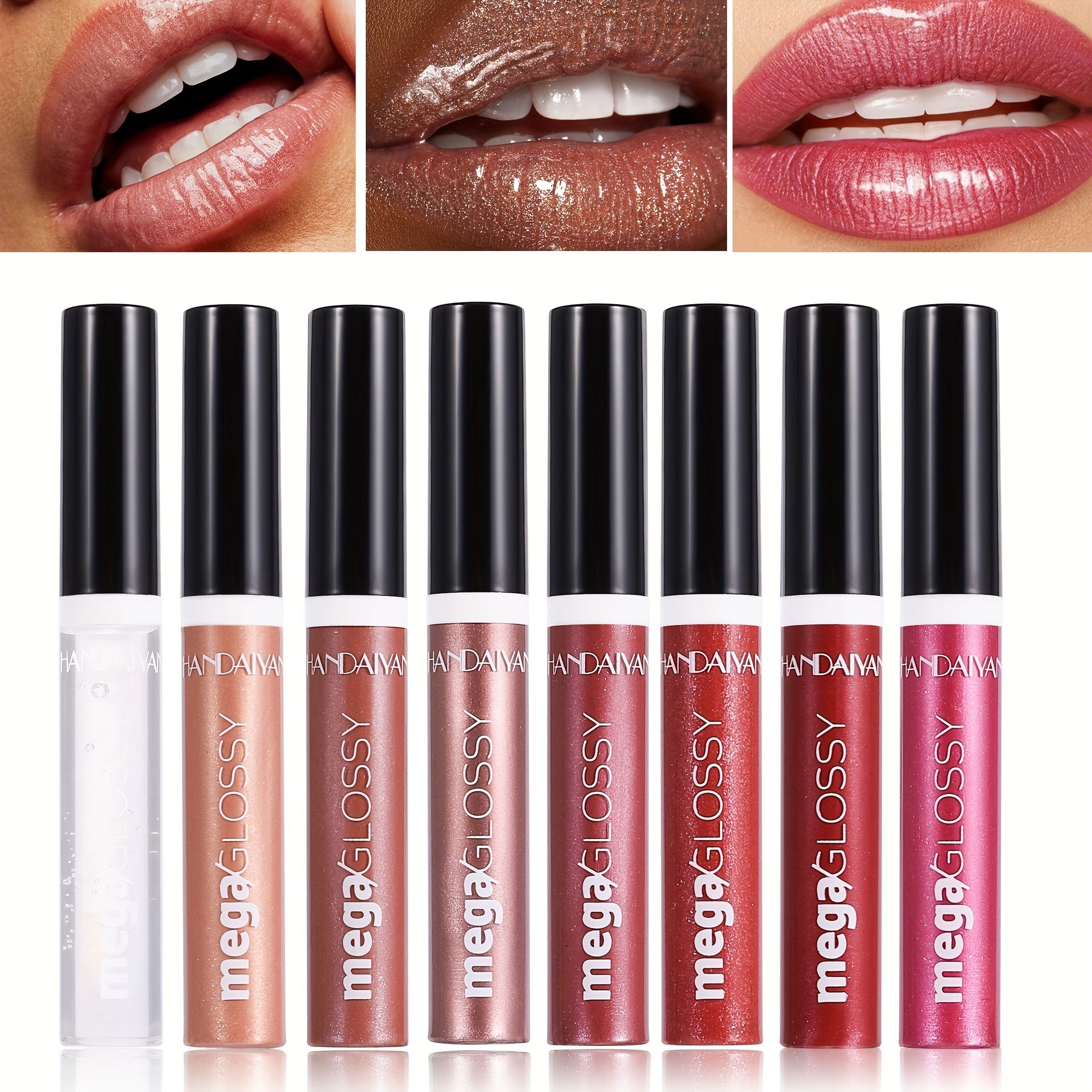 Women Shine Lip Gloss 8 Colors Long-Lasting Moisturizing Sparkling Lipstick