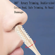 Men's Plastic Nose Hair Trimmer Set 4 Pcs 360° Rotating Double Blade