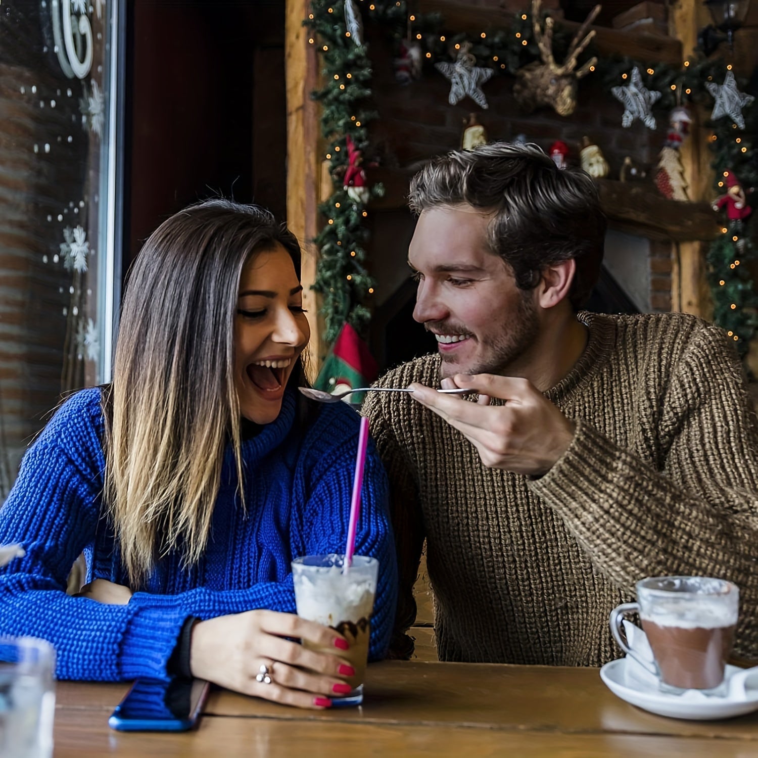 Stainless Steel Spoon Set with Cat Design, Long Handles, Gift for Coffee Tea