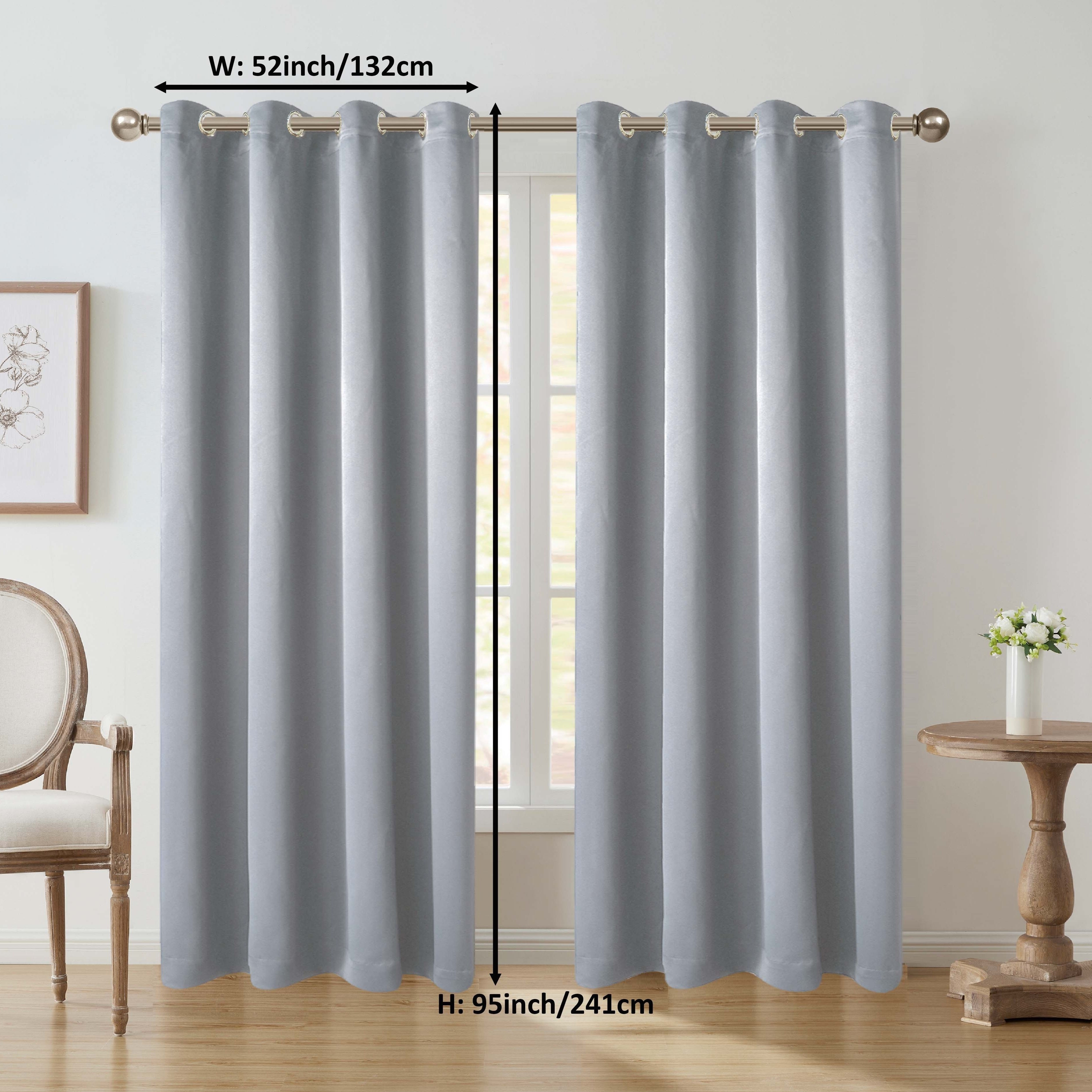 Blackout Curtain with Iron Rings Indoor Use 180g Dark Fabric