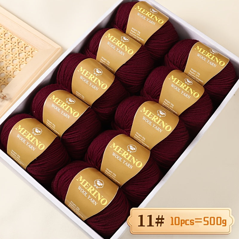 500g Multicolor Wool Yarn and 212g Camel Hair Yarn for Knitting Sweaters Scarves Hats