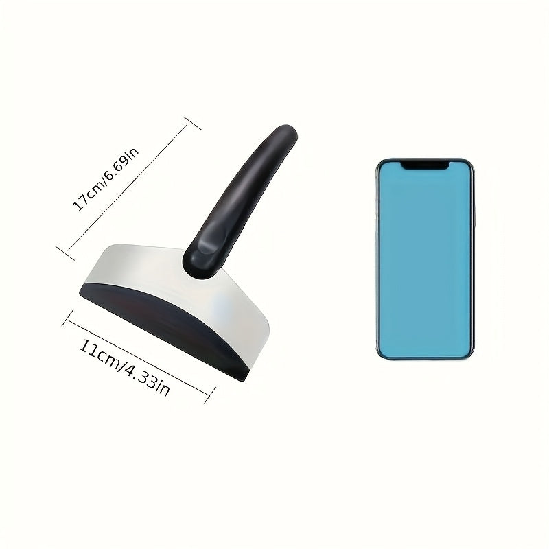 Uniseks zanglamaydigan po'latdan yasalgan avtomobil qor va muzni tozalash uchun ergonomik tutqich bilan