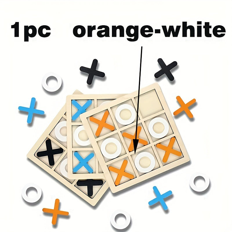 Маленький деревянный набор для игры в крестики-нолики и шахматы - веселая игра для детей, отличный подарок на день рождения для мальчиков и девочек, идеально подходит для подарков на вечеринках и праздничных угощений.