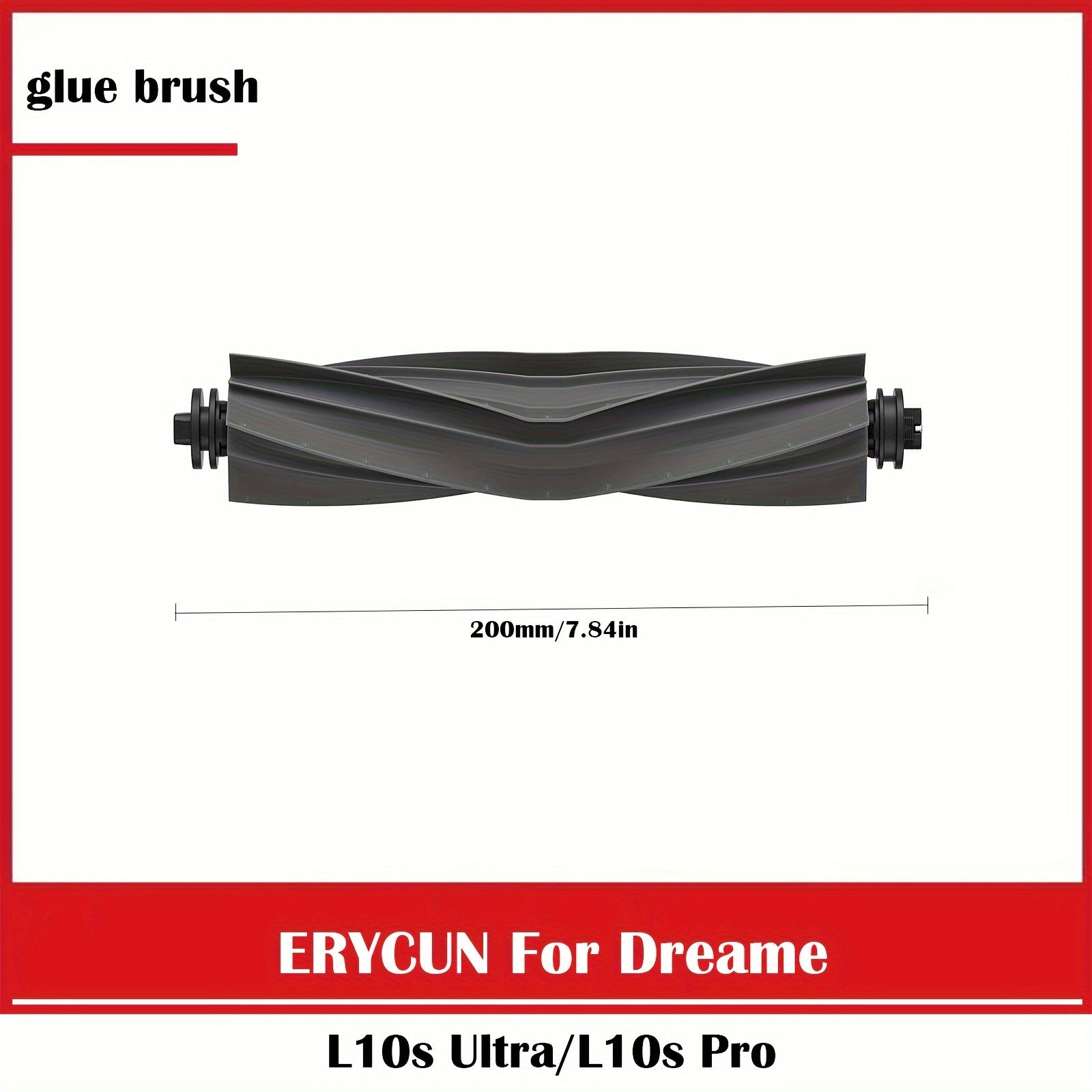 Запасная главная щетка для робота-пылесоса Dreamtech - Совместима с L10s Ultra/Pro, D10s Pro/Plus, S10 Pro/Plus и другими моделями - Изготовлена из прочного пластика и силикона