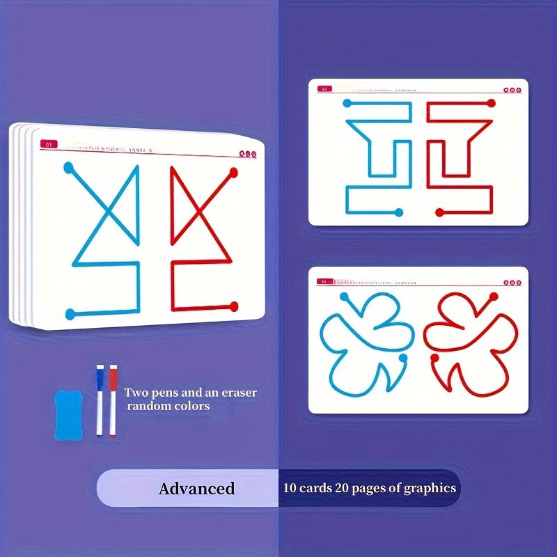 20-Pack Educational Practice Boards for Motor Skills and Hand-Eye Coordination, Reusable Cardboard