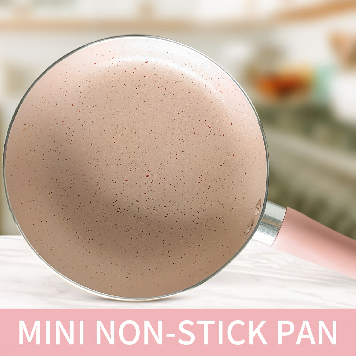 Sartén de aluminio antiadherente de 16.51 cm con mango de silicona, apta para lavavajillas, para huevos y filetes