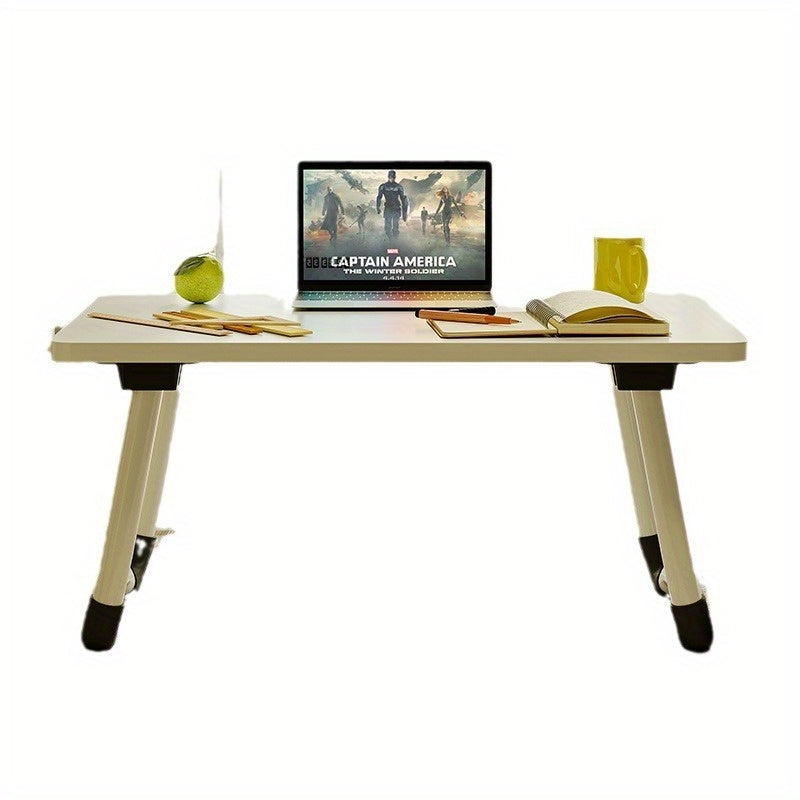 Foldable Laptop Desk with Sturdy Fiberboard Material and Spacious Desktop for Dorms and Study
