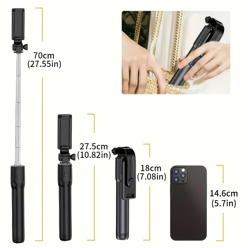 Durable Smartphone and Camera Tripod with Anti-Shake Selfie Stick for Indoor Outdoor Photography