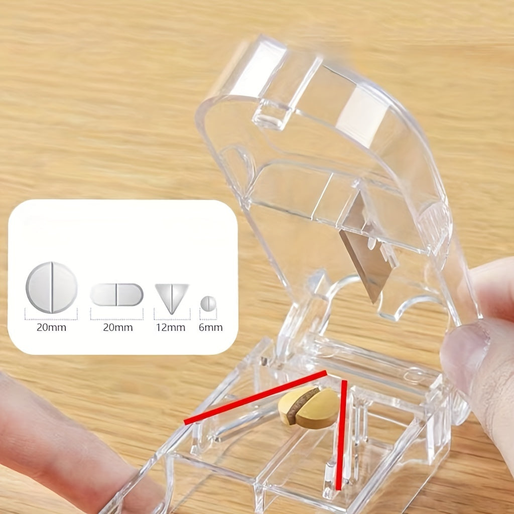 Portable Medicine Cutter and Dispenser for Tablets and Pills