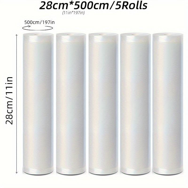 5-Pack BPA-Free Vacuum Sealing Bags 28cm x 50cm Food Storage Preservation