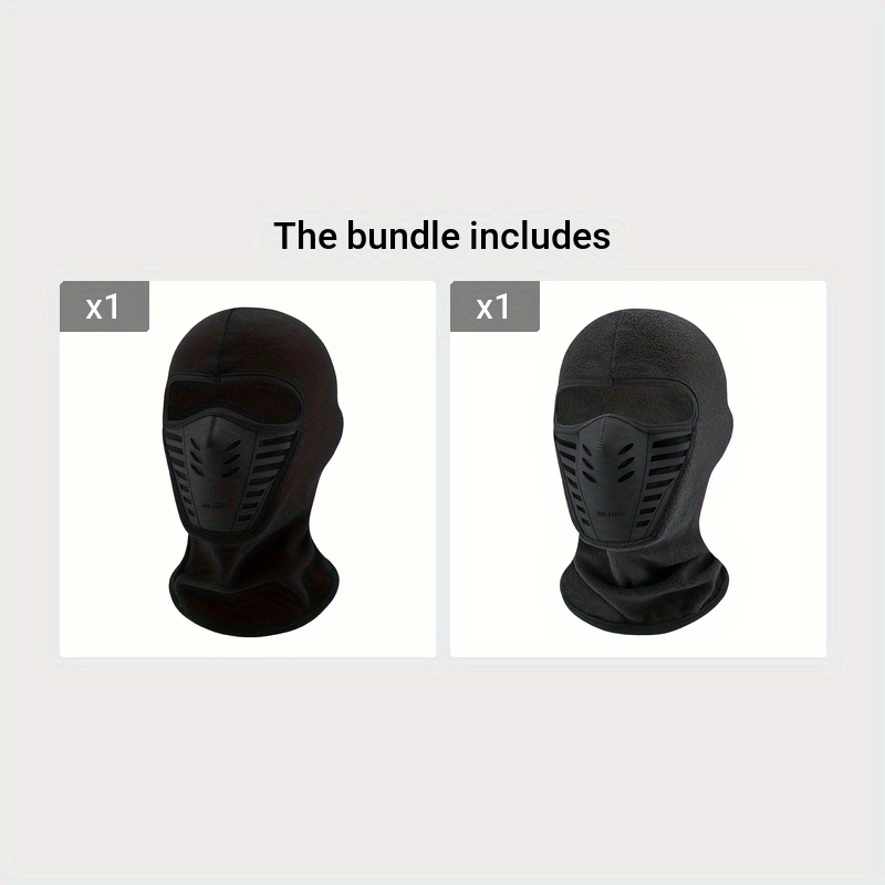 Unisex Thermal Windproof Cycling Balaclava with Visor for Skiing and Motorcycles
