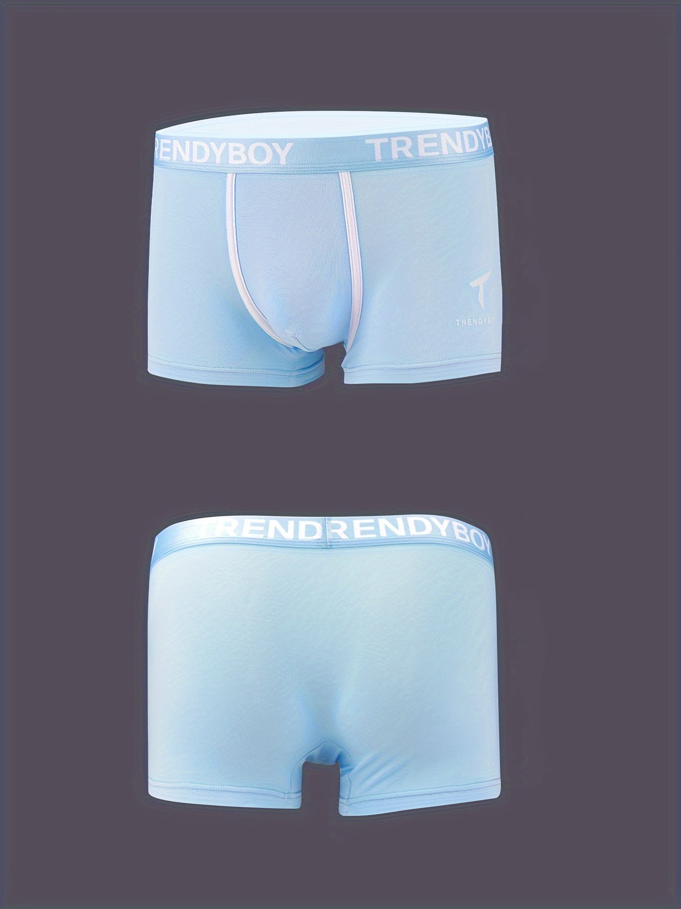 Men's Breathable Geometric Pattern Boxer Briefs Pack of 3 Medium Stretch Polyester Elastane