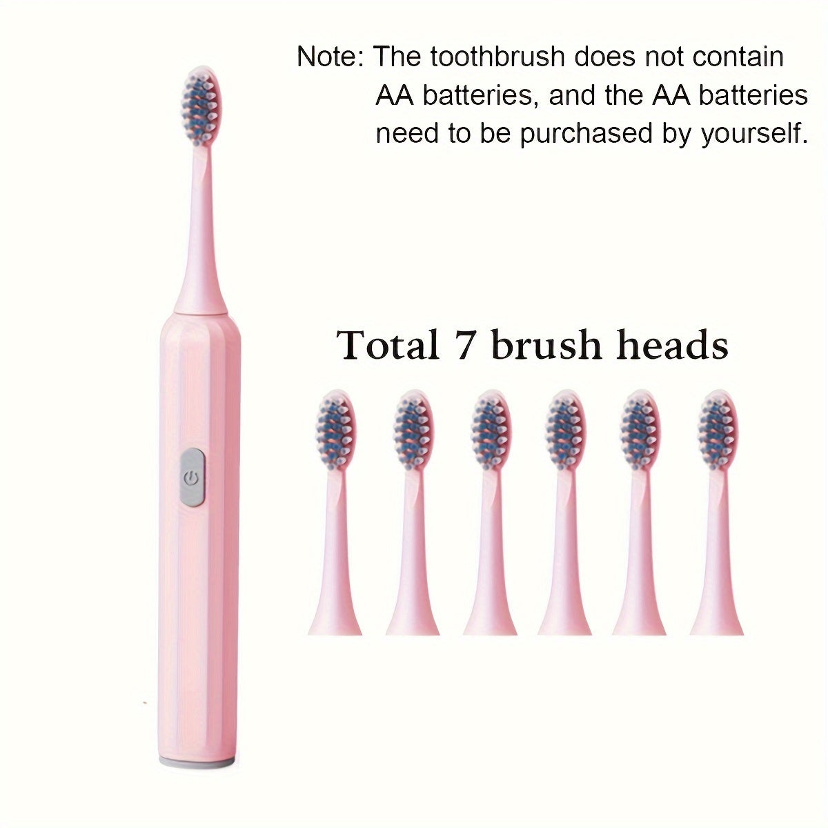 Cepillo de dientes eléctrico para adultos con batería, con 5 cabezales y estuche