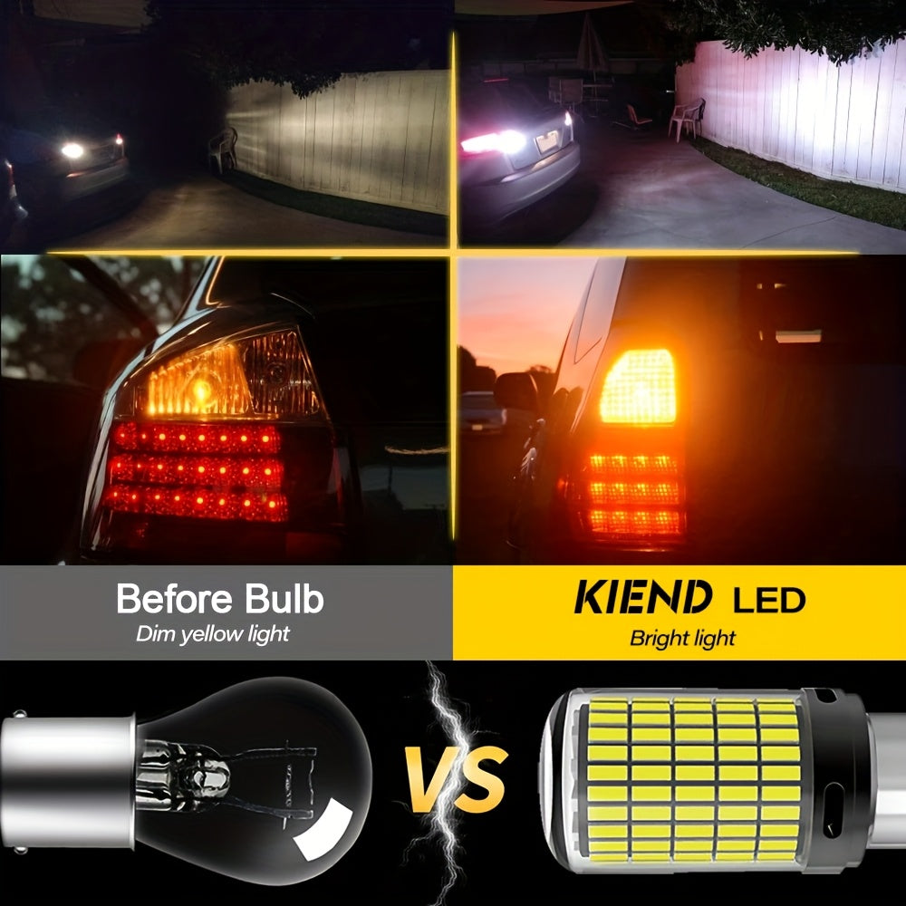 2Pcs Bright LED Bulbs 1156 BA15S Canbus Car Brake Reverse Turn Signal