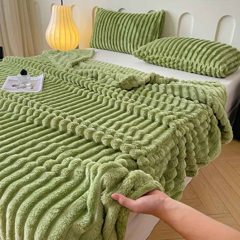 Faux Fur Throw Blanket 100x150cm Soft Warm Cozy for Sofa Bed Travel